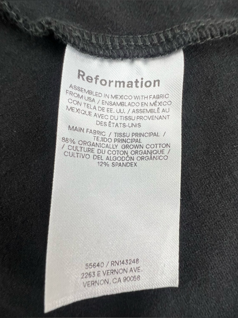 Reformation Mayve organic-cotton minidress black sz M - Picture 8 of 9